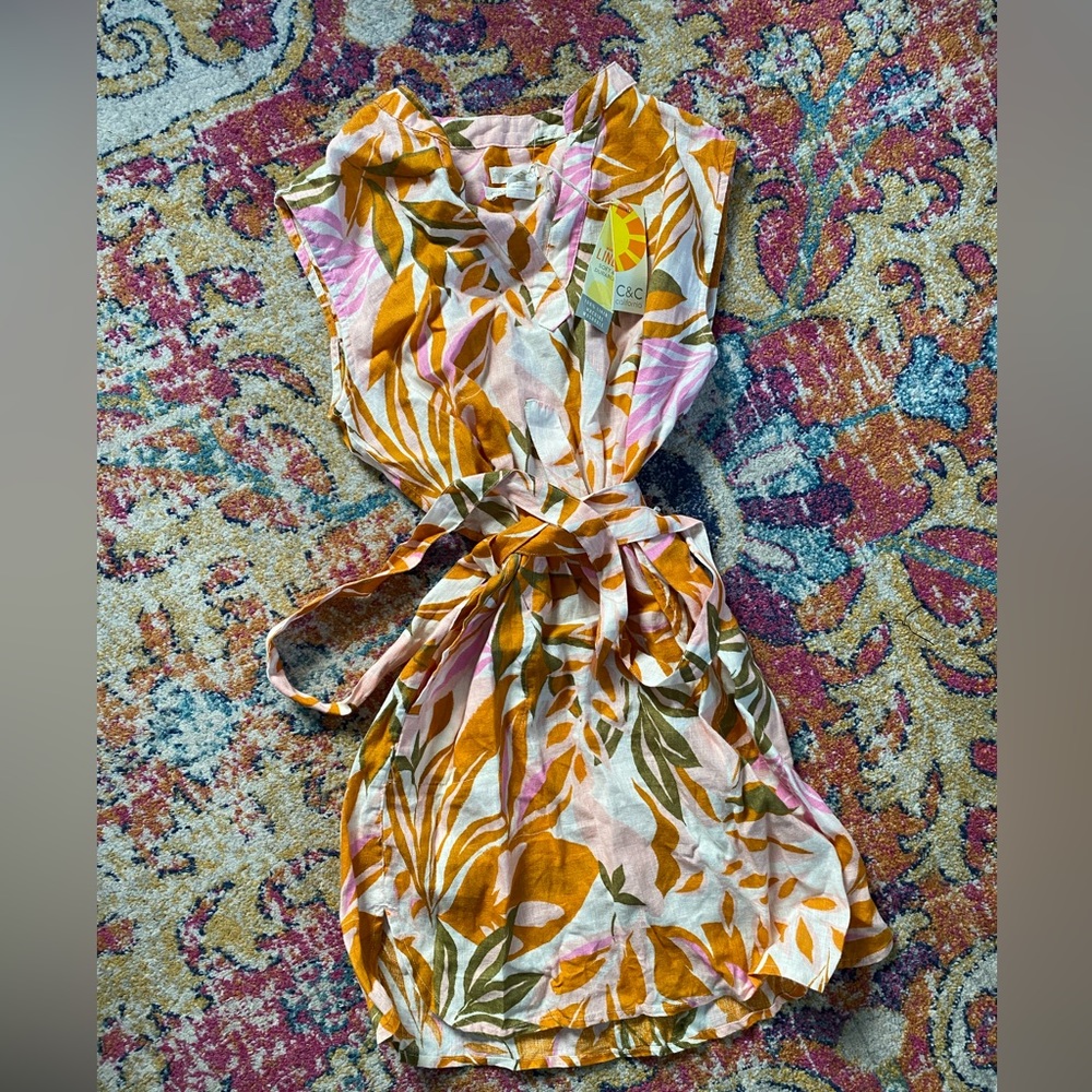 NWT C&C California Linen Dress